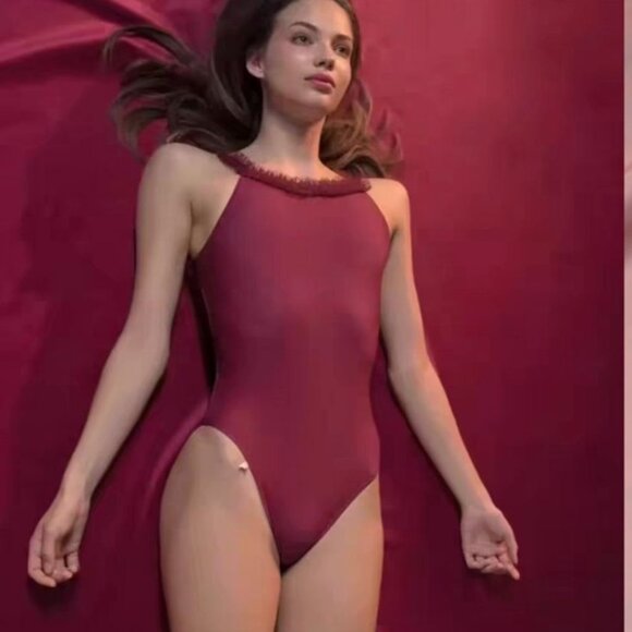Just a corpse ELEANOR crossback leotard red Size M - Picture 2 of 2